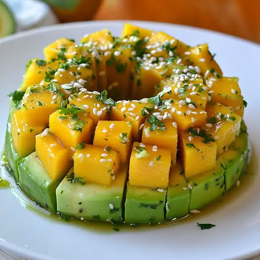 Tartar de Mango y Aguacate con Lima y Cilantro